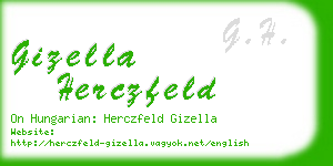 gizella herczfeld business card